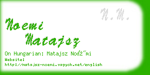 noemi matajsz business card